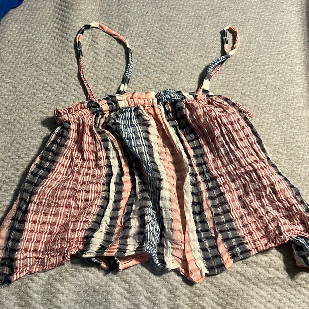 Loft semi-sheer top
